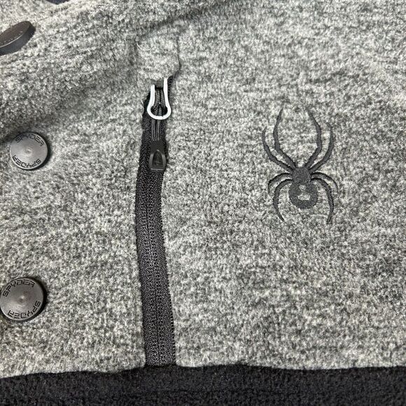 Spyder Jacket Men Gait Half Zip Sweater Gray Small Pullover Fleece Sweatshirt - Picture 4 of 9